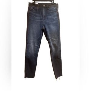 Gap True Skinny High Rise Two Tone Ankle Raw Hem Jeans Size 4/27